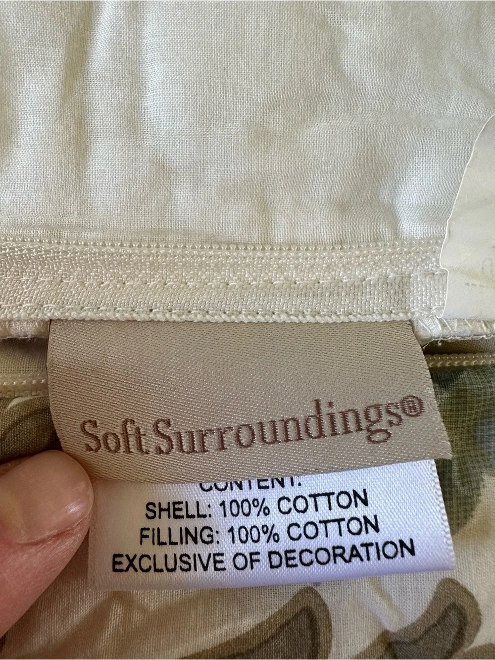 Soft Surroundings 2 Pillow Shams Covers 100% Cotton